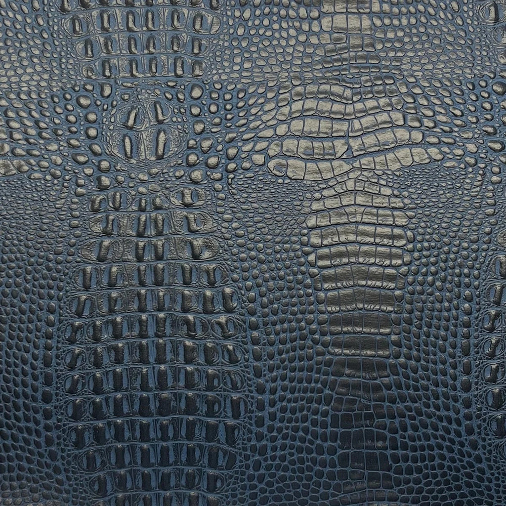 Midnight Blue Gator Leather Fabric - 5-Star Vinyl