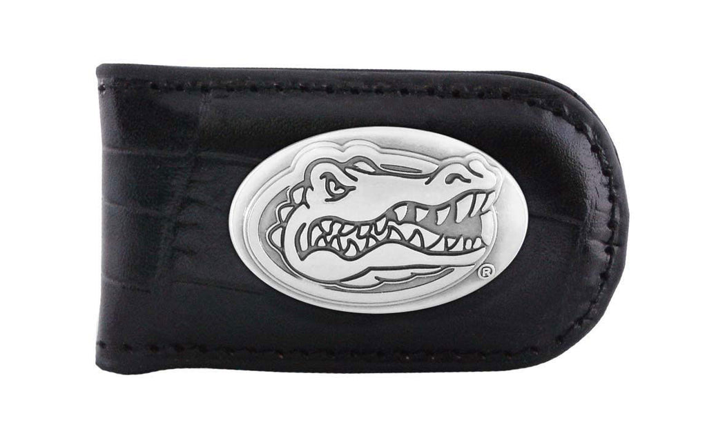 Florida Gators Crocodile Leather Magnet Concho Money Clip - NCAA