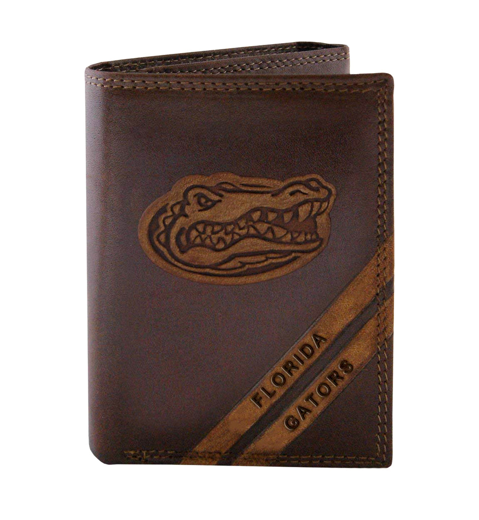 Florida Gators Debossed Leather Trifold Wallet - NCAA