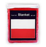 Poland Flag Fleece Blanket - 50