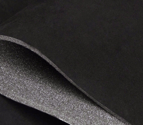 5-Star Fabrics Black Suede Foam Backed Headliner Fabric Sold by The Yard | Javi Sports 1 yd.