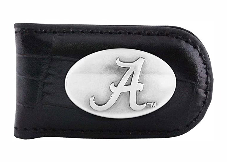 Alabama Crimson Tide Crocodile Leather Money Clip - NCAA