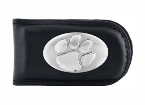 Clemson Tigers Leather Magnetic Money Clip - NCAA