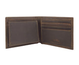 Clemson Tigers Crazyhorse Leather Embroidered Bifold Wallet - NCAA