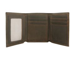 Alabama Crimson Tide Crazyhorse Leather Trifold Concho Wallet - NCAA
