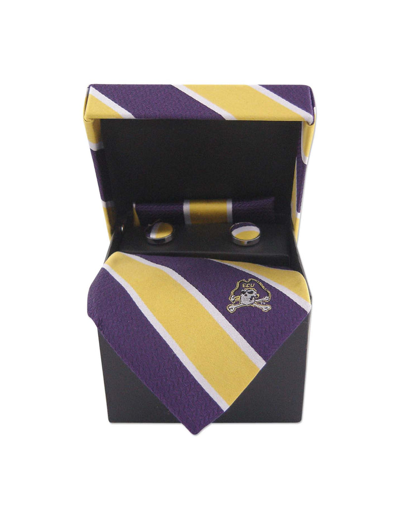 East Carolina Pirates Tie, Pocket Square & Cufflinks Box Set - NCAA