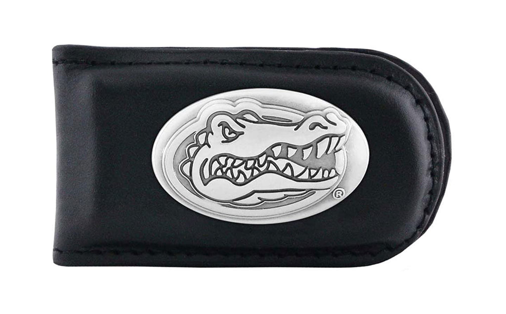 Florida Gators Smooth Leather Magnet Concho Money Clip - NCAA