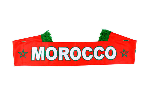Écharpe Tunisie Football - Tricot Double Face Rouge Et Blanc - 145 Cm - Douce Et Légère - Pour Supporters