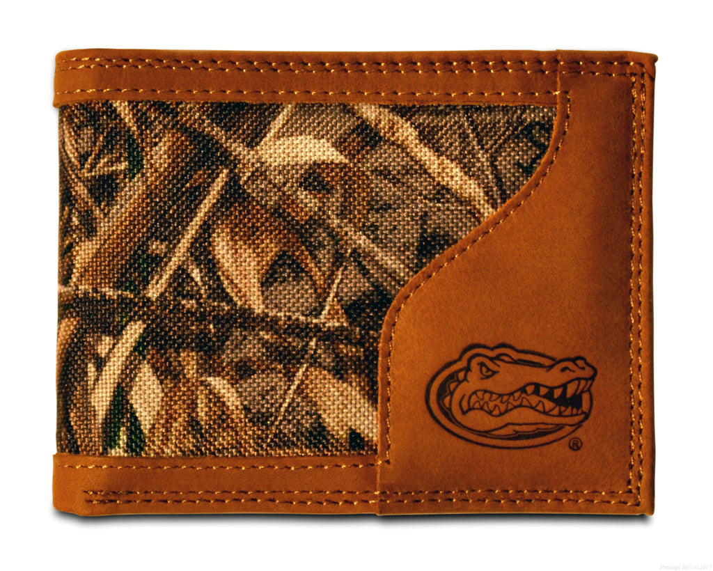Florida Gators Bifold Realtree Max-5 Camo & Leather Wallet - NCAA