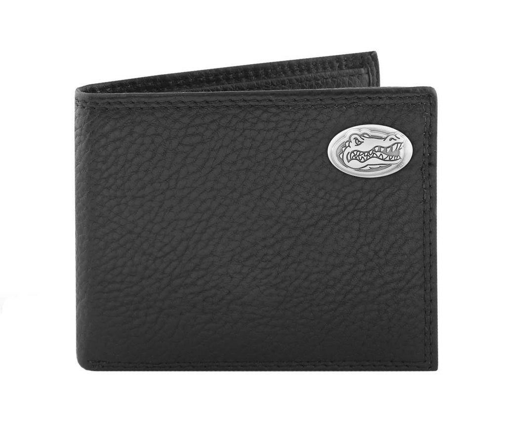 Florida Gators Pebble Grain Leather Bifold Concho Wallet - NCAA