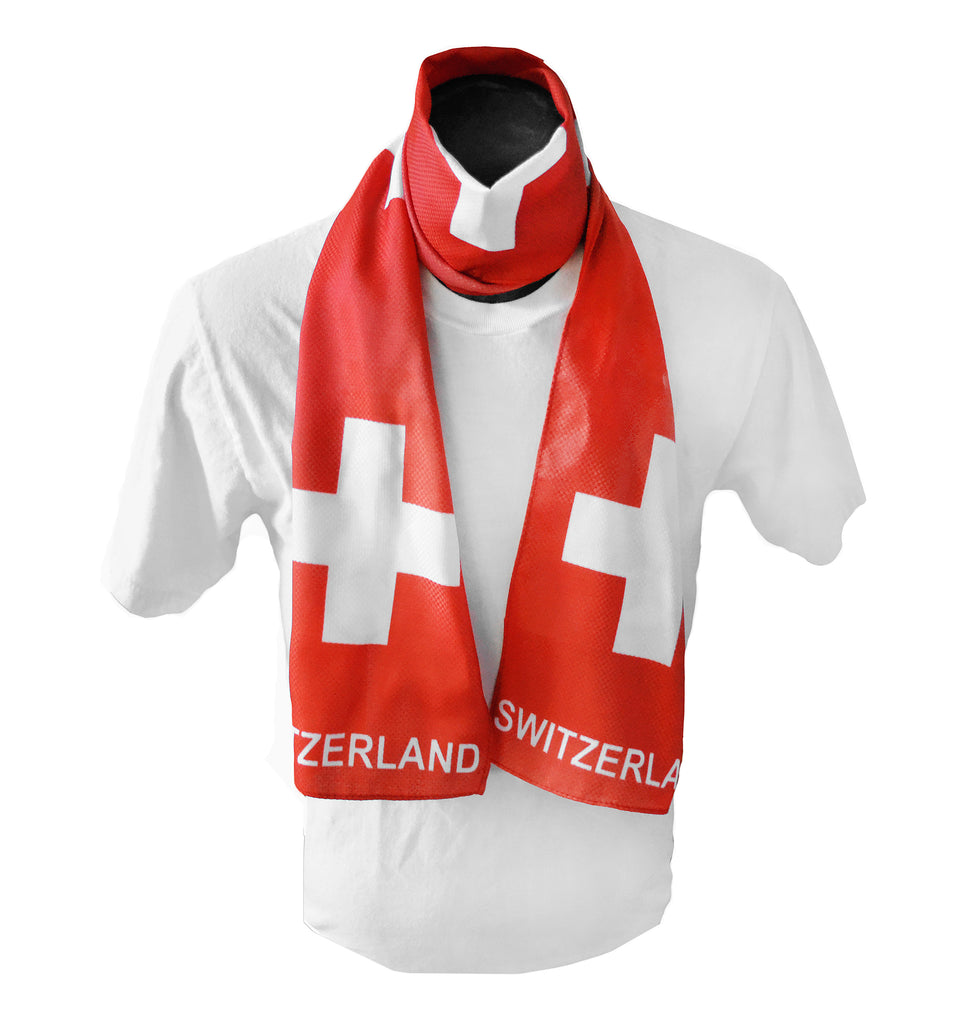 Switzerland Flag Print Scarf