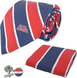 Ole Miss Rebels Tie, Pocket Square & Cufflinks - NCAA