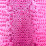 Bubble Gum Pink Faux Gator Leather Fabric - 5-Star Vinyl