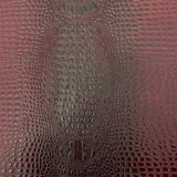 Dark Wine Red Faux Gator Leather Fabric - 5-Star Vinyl