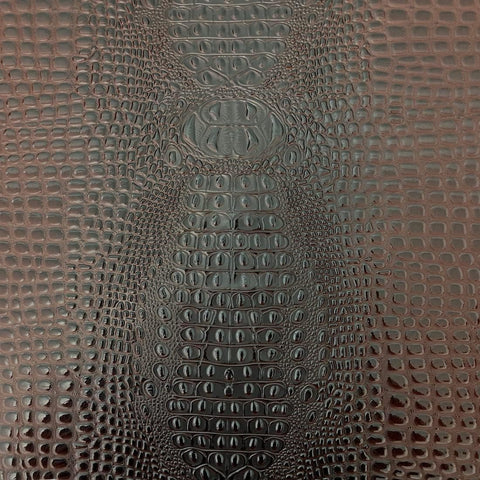 Dragon Red Faux Gator Leather Fabric - 5-Star Vinyl