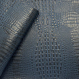 Midnight Blue Gator Leather Fabric - 5-Star Vinyl