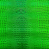 Neon Green Gator Leather Fabric - 5-Star Vinyl