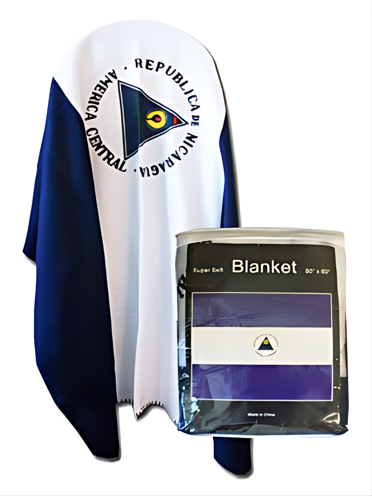 Nicaragua Flag Fleece Blanket - 50