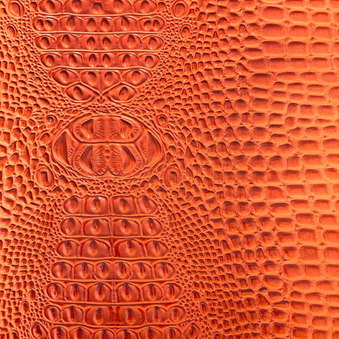 Orange Faux Gator Leather Fabric - 5-Star Vinyl