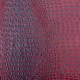 Ruby Red Faux Gator Leather Fabric - 5-Star Vinyl