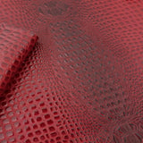Ruby Red Faux Gator Leather Fabric - 5-Star Vinyl