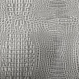 Silver Faux Gator Leather Fabric - 5-Star Vinyl