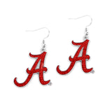 Alabama Crimson Tide Glitter Logo Earrings - NCAA