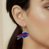Buffalo Bills Glitter Logo Earrings - NFL