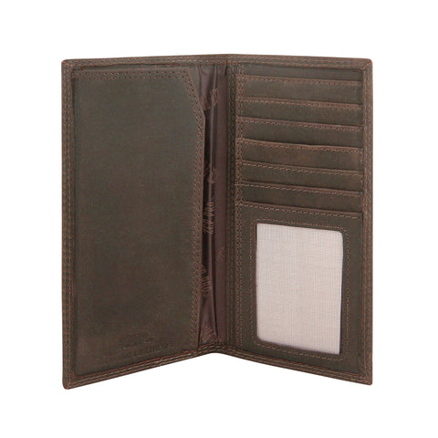 Ohio State Buckeyes Crazyhorse Leather Roper Concho Wallet - NCAA