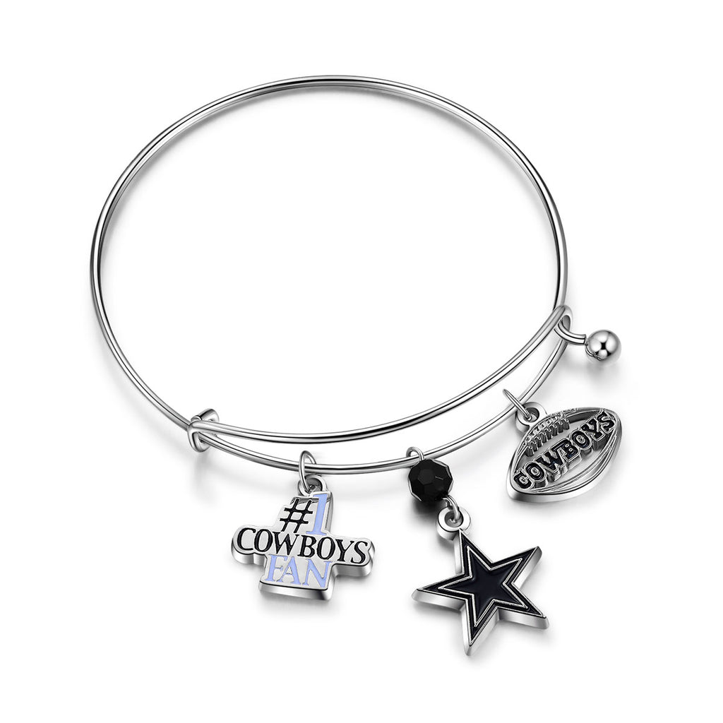 Dallas Cowboys 3-Charm Bangle Bracelet - NFL