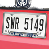 Dallas Cowboys Embossed Chrome License Plate Frame - NFL