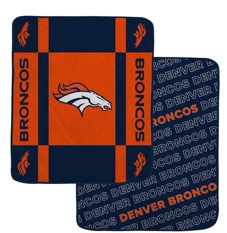 Denver Broncos Reversible Fleece Blanket - NFL