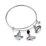 Denver Broncos 3-Charm Bangle Bracelet - NFL