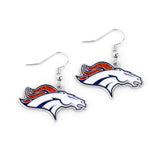 Denver Broncos Glitter Logo Earrings - NFL