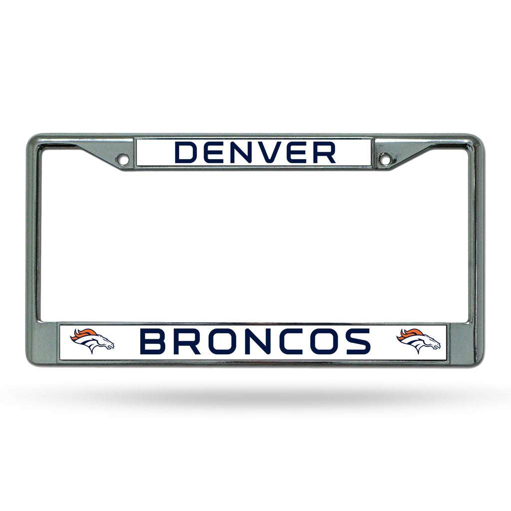 Denver Broncos Chrome License Plate Frame - NFL