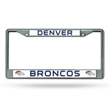 Denver Broncos Chrome License Plate Frame - NFL
