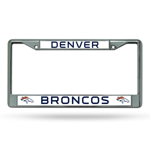 Denver Broncos Chrome License Plate Frame - NFL