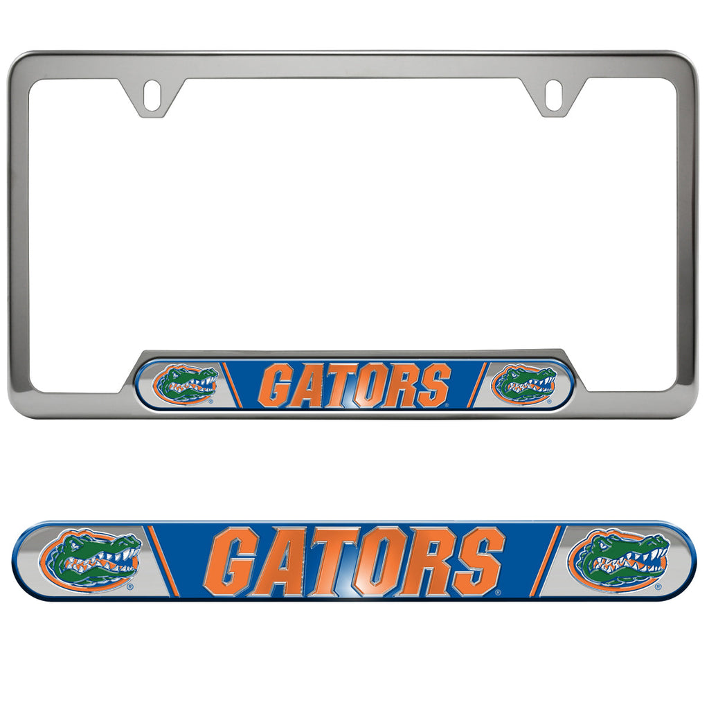 Florida Gators Embossed Chrome License Plate Frame - NCAA