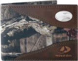 Georgia Southern Eagles Zep-Pro Mossy Oak Nylon and Leather Bifold Concho Wallet - NCAA