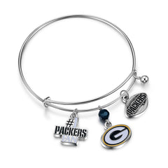 Green Bay Packers 3-Charm Bangle Bracelet - NFL