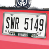 Green Bay Packers Embossed Chrome License Plate Frame - NFL