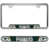 Green Bay Packers Embossed Chrome License Plate Frame - NFL