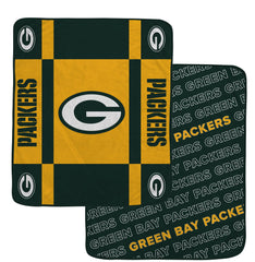 Green Bay Packers Reversible Fleece Blanket - NFL