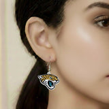 Jacksonville Jaguars Glitter Logo Earrings - NFL