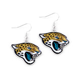Jacksonville Jaguars Glitter Logo Earrings - NFL