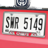 Kansas City Chiefs Embossed Chrome License Plate Frame - NFL