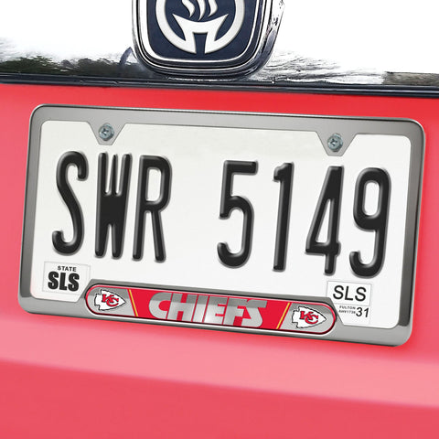 Kansas City Chiefs Embossed Chrome License Plate Frame - NFL