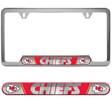 Kansas City Chiefs Embossed Chrome License Plate Frame - NFL