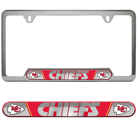 Kansas City Chiefs Embossed Chrome License Plate Frame - NFL