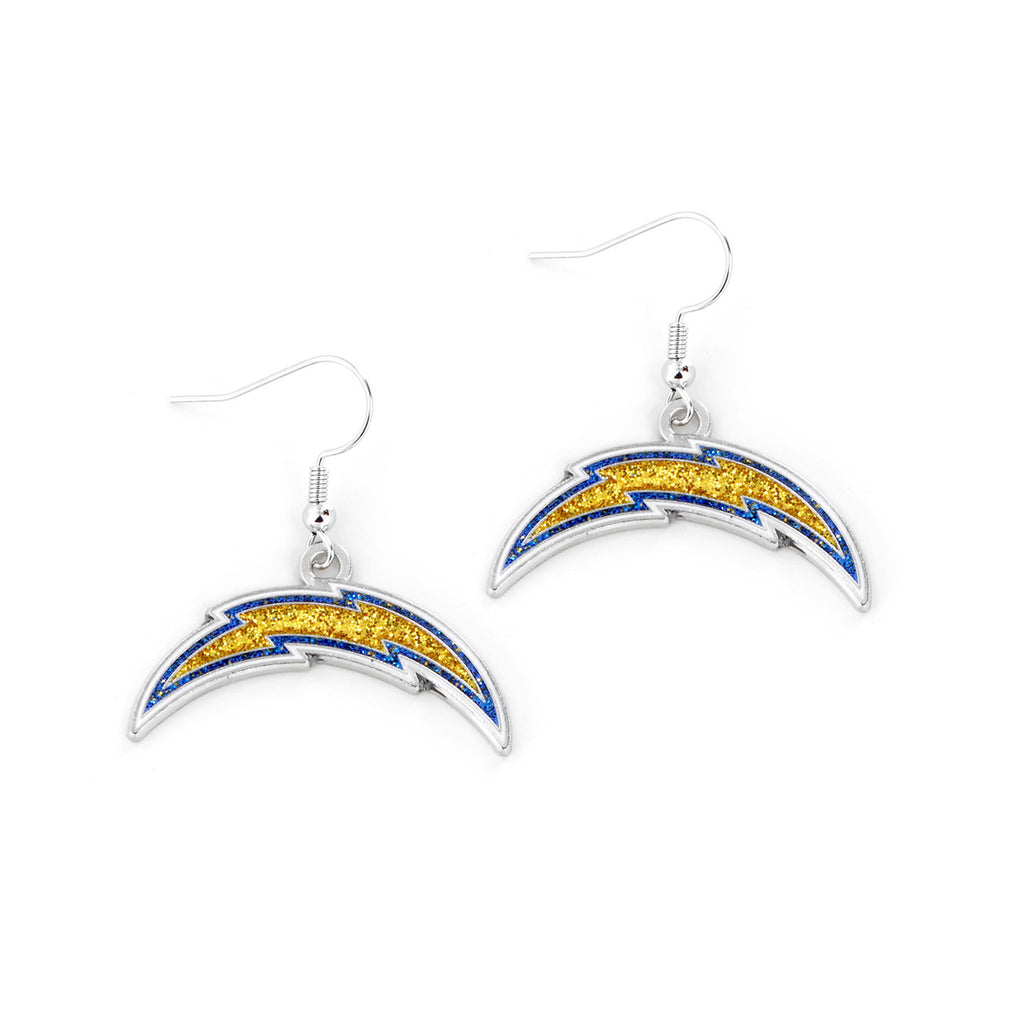 Los Angeles Chargers Glitter Logo Earrings - NFL